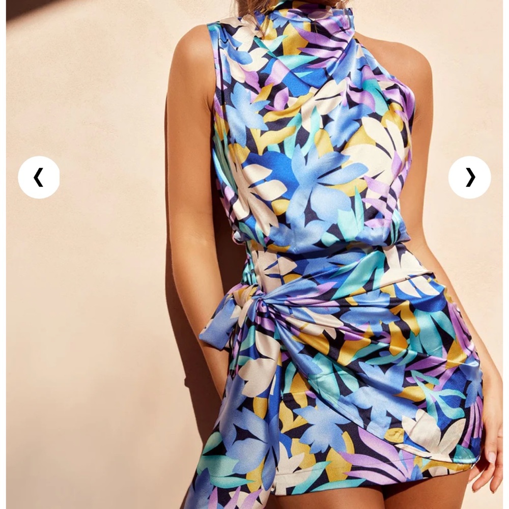 PETAL AND PUP Mini Wrap Floral Dress